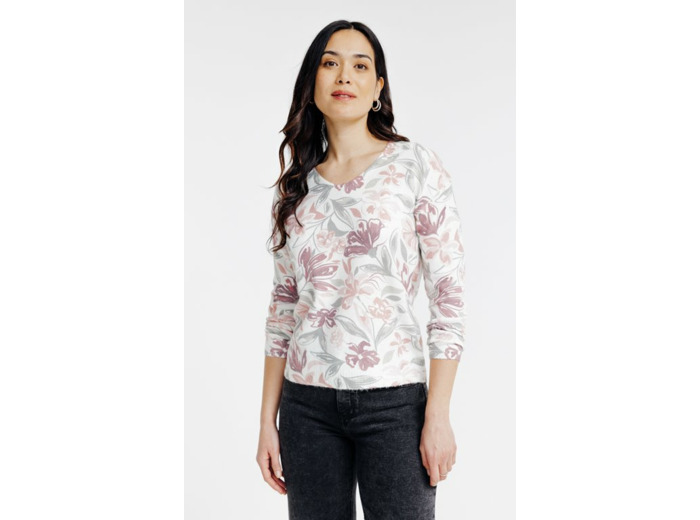 Pull imprimé fleurs