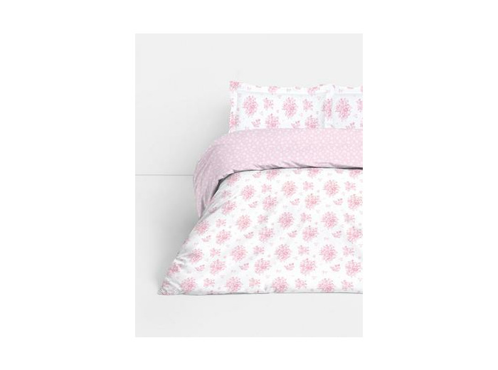 Parure de lit king size réversible à motif floral