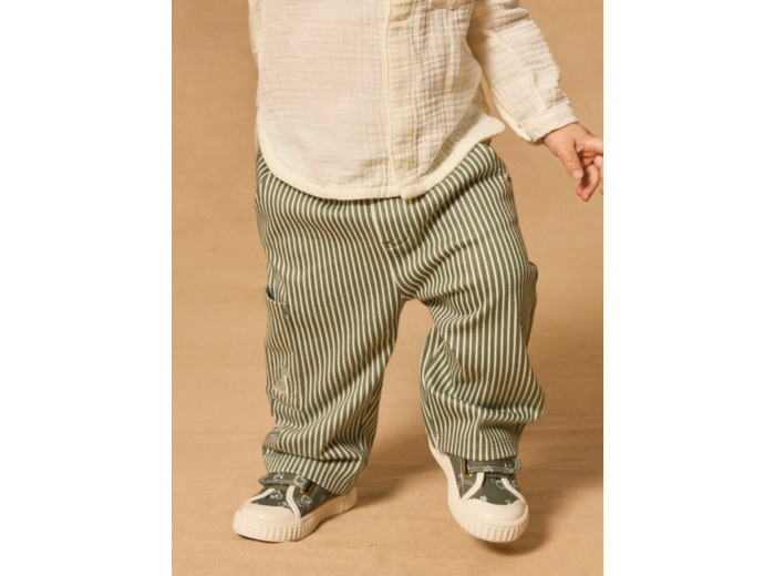 Pantalon confort rayé