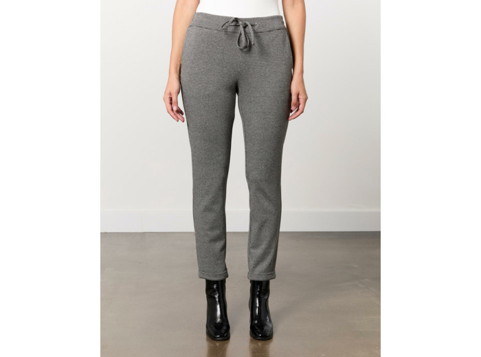 Pantalon 7/8 fuselé pied de puce ANTHRACITE Femme