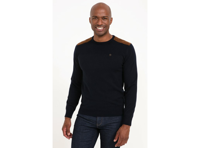Pull Uni Empiècement Suèdine