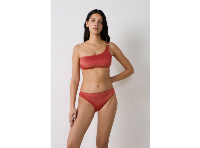 Brassière asymétrique haut de maillot irisé