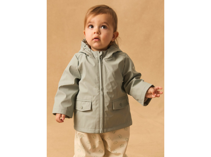 Imperméable détail rayé