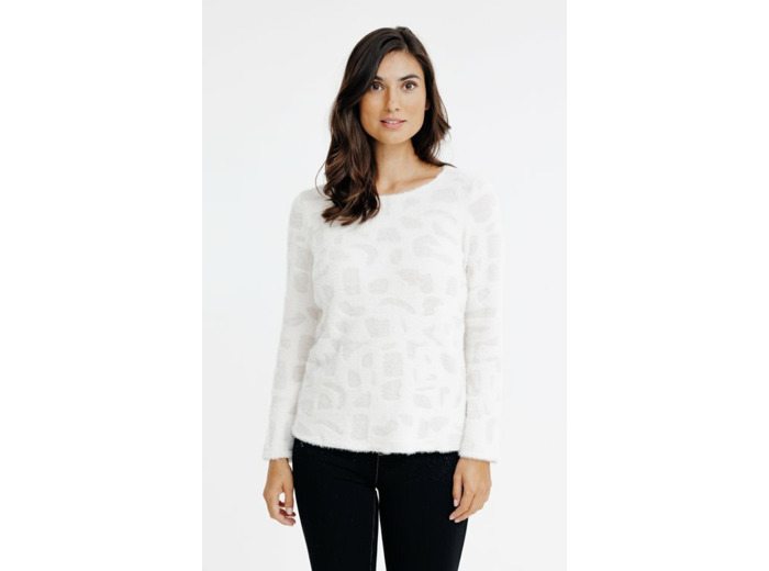 T-Shirt Jacquard Col Rond