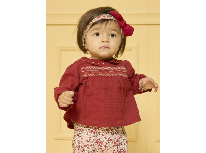 Blouse avec smocks