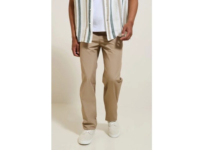 Pantalon coupe relax uni - Beige