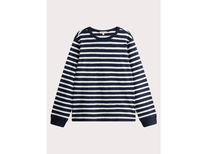 T-shirt marine avec rayures blanches pour garçon