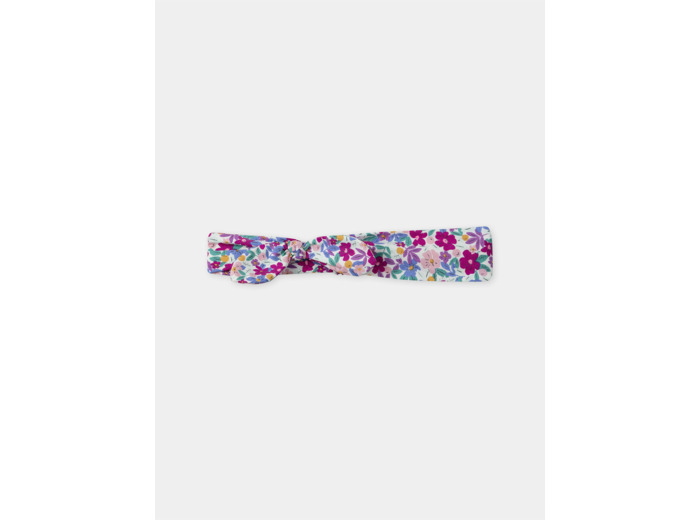 Bandeau cheveux imprimé fleuri à noeud Fille