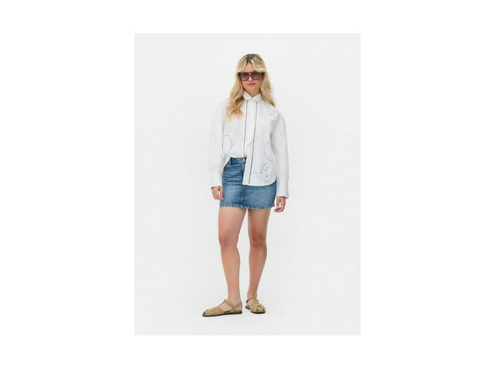 Chemise ajourée à manches longues