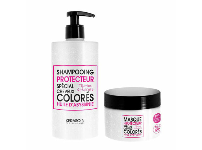 Rituel cheveux colorés shampooing et masque