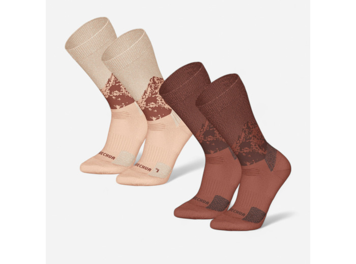 Chaussettes de randonnée chaudes, MH500 marron