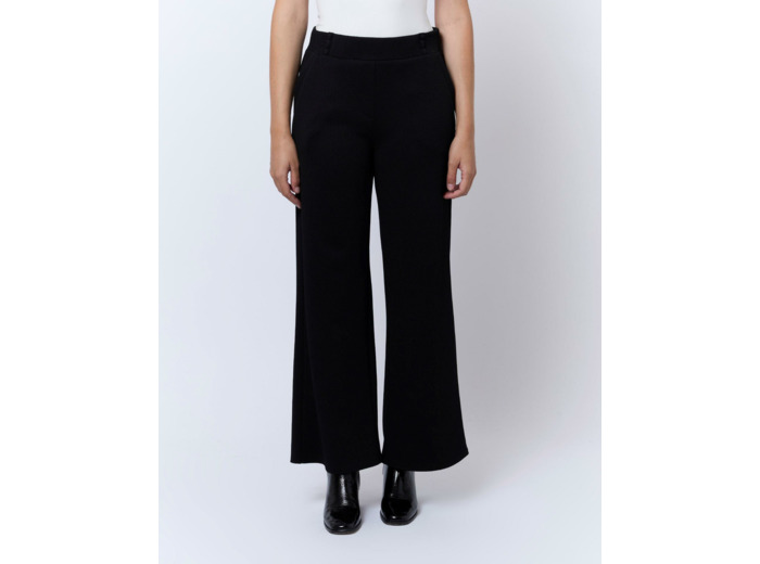 Pantalon 7/8 large uni NOIR Femme