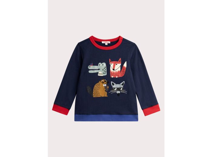 T-shirt marine animation portrait animal pour garçon