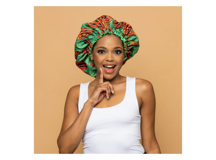 CRAZY POUSS BONNET EN SATIN IMPRIME WAX