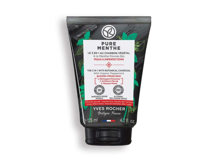 Le 3 en 1 Charbon Nettoyant, Exfoliant & Masque