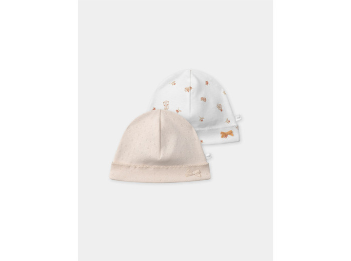 Lot de 2 bonnets de naissance