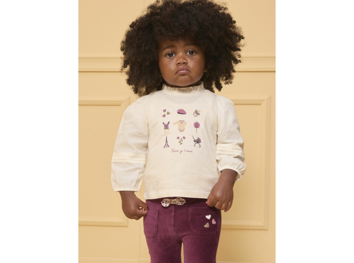 Tshirt manches longues avec manches bouffantes