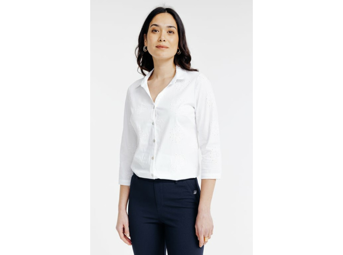 Chemise unie avec motif en gomme