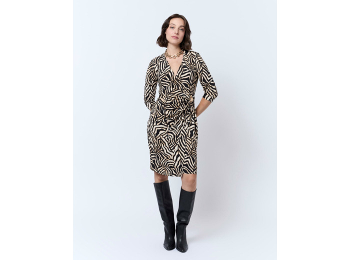 Robe courte imprimée NOIR