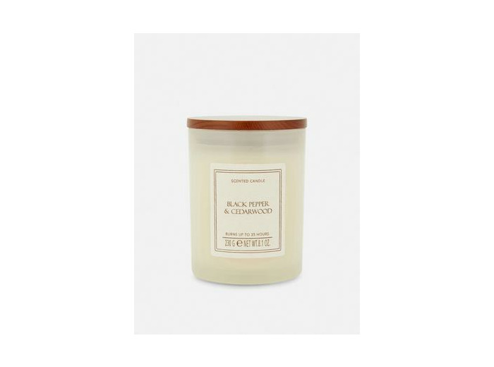 Bougie parfumée dans pot en verre dépoli