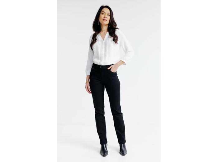 Pantalon coupe droite détail zip