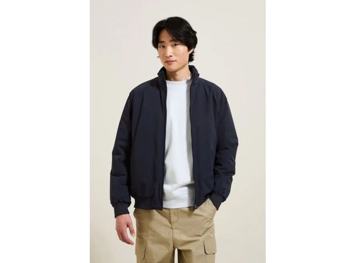 Blouson col montant zippé - Bleu foncé