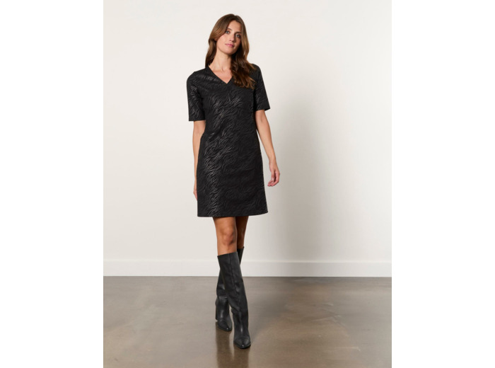 Robe courte imprimé zèbre NOIR