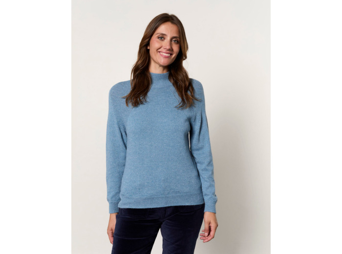 Pull fin uni BLEU Femme