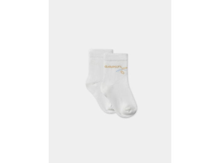 Chaussette jacquard "amour"