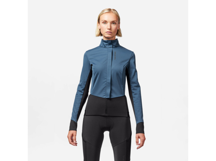 Veste vélo route hiver Racer femme Ardoise
