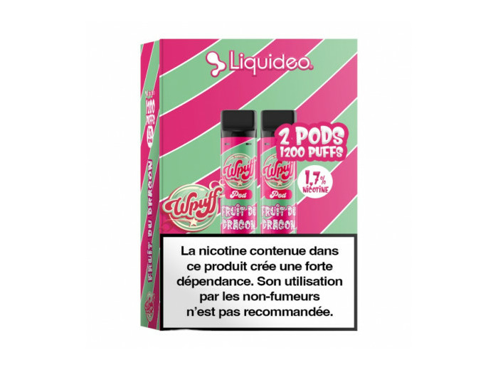 Pack de 2 Pods Wpuff 1800 Pod 2ml 1.7% Liquideo