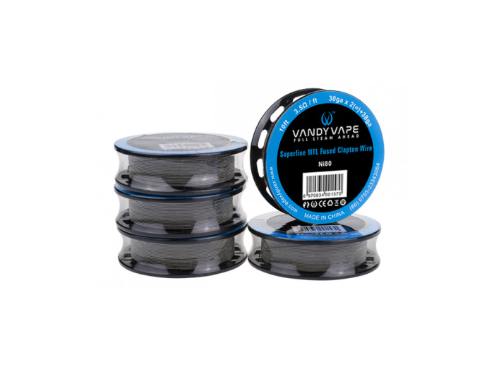 Superfine MTL Fused Clapton Wire Ni80 32gaX2 + 38ga Vandy Vape