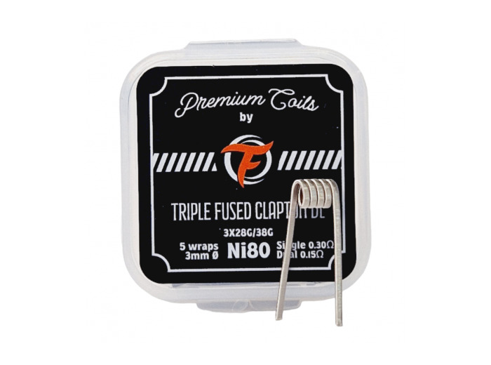 Pack de 10 coils Triple Fused Clapton DL NI 80 3*28G/38G Fumytech
