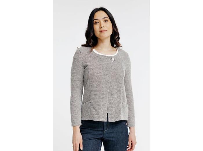 Cardigan avec fermeture asymétrique