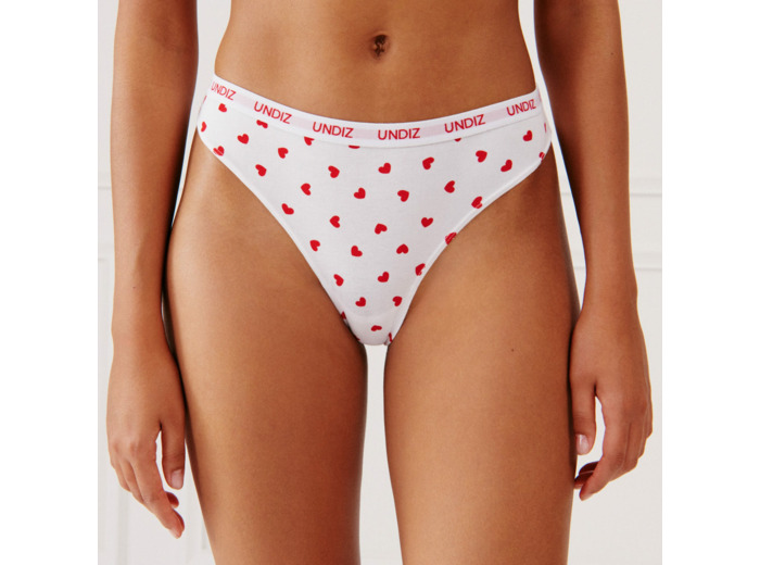 String en coton à motifs coeurs