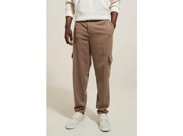 Pantalon cargo coupe relax - Marron