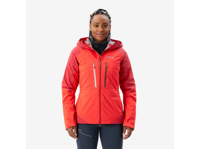 Veste imperméable d'alpinisme femme - alpinism light rouge