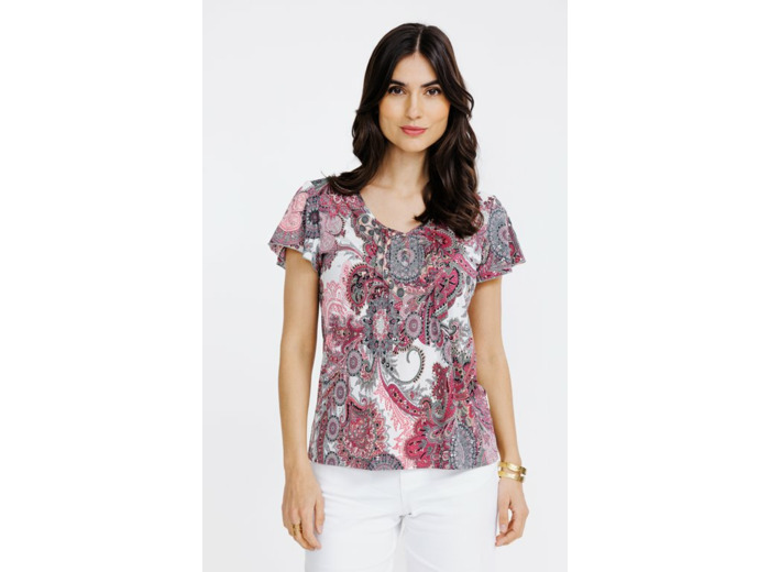 Tee-shirt manches courtes col v