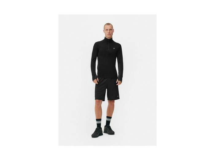 Haut de sport à manches longues et col zippé