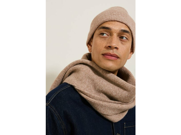Echarpe unie en maille - Beige