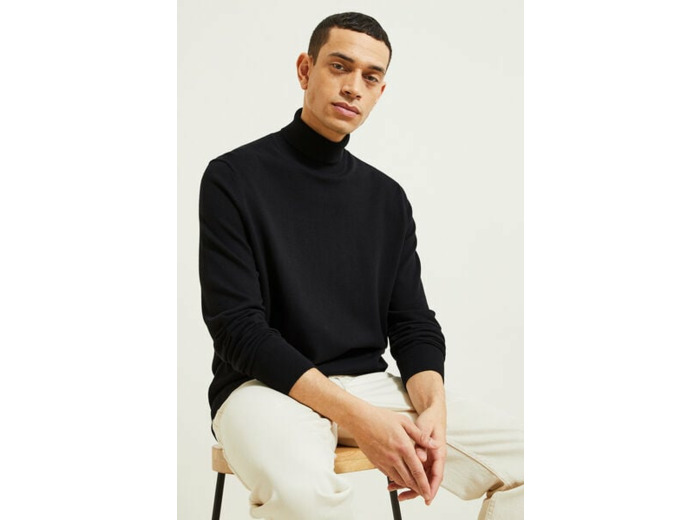 Pull col roulé - Noir