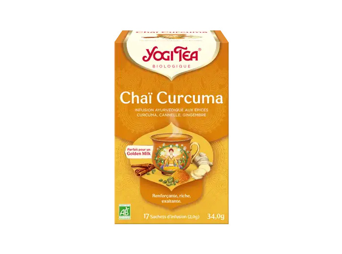 Yogi Tea Tisane Ayurvédique Chaï Curcuma Bio 17 Sachets/2g