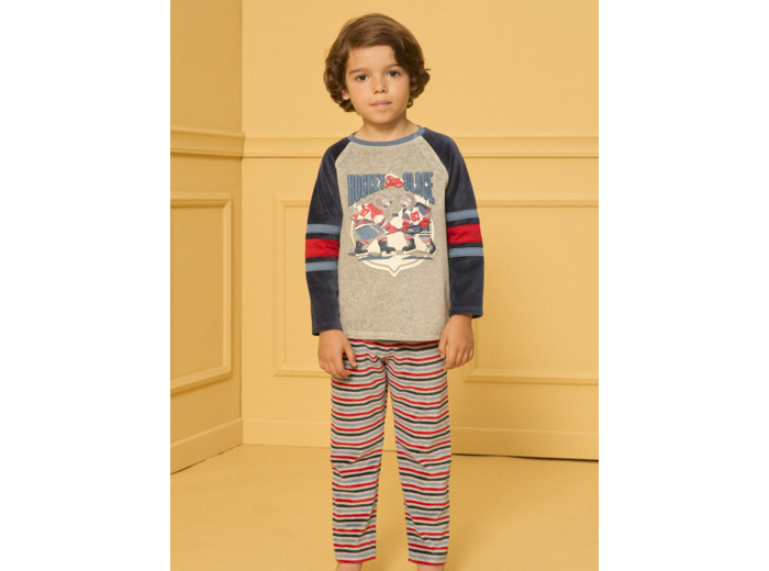 Pyjama velours Hockey