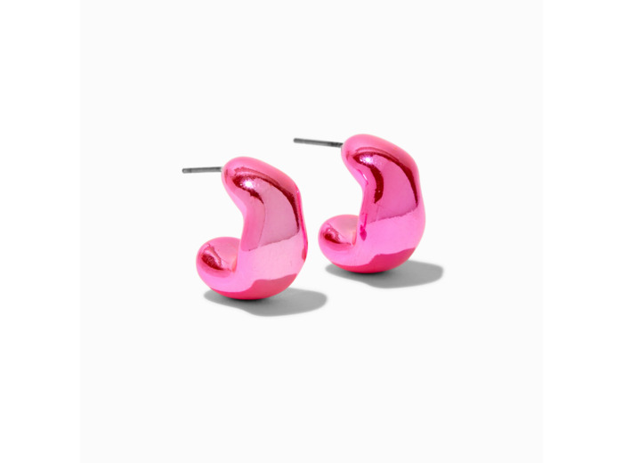 Pendantes 2,5 cm haricot épais roses