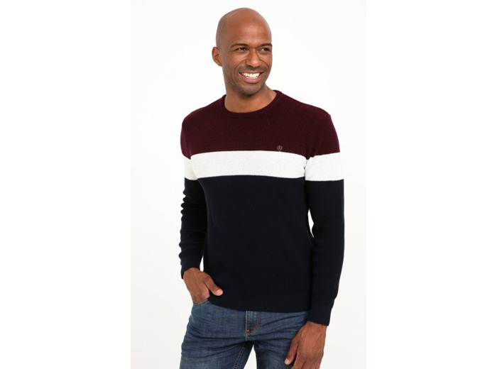Pull Col Rond Rayé