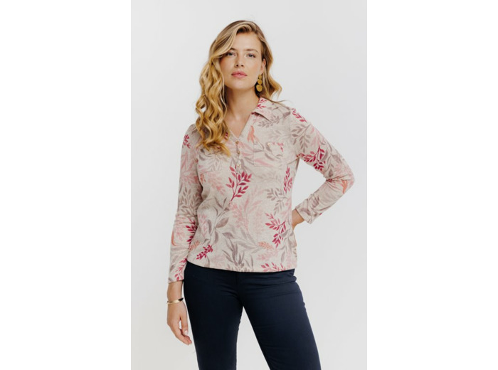 T-Shirt Manches Longues Col Polo