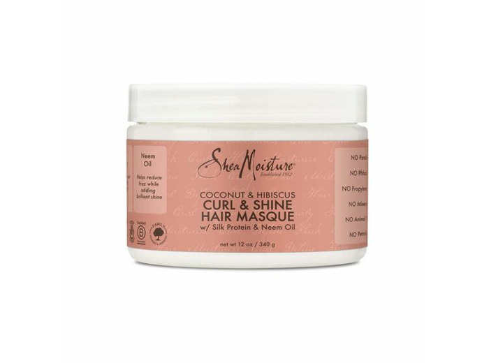 shea moisture coconut & hibiscus curl & shine hair masque 12oz