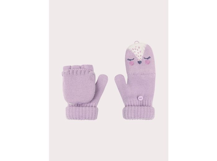 Moufles-mitaines violettes pour fille