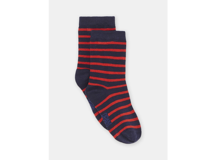 Chaussettes rouges à imprimé à rayures bébé garçon