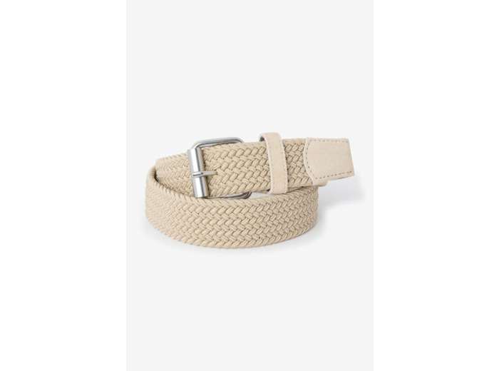 Ceinture élastiquée à boucle - Beige